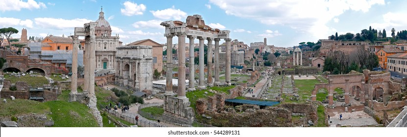 Roman Forum. Cloud. Roma, Italy 