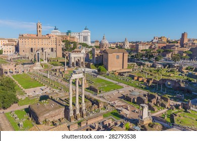 The Roman Forum In Rome, Italy.