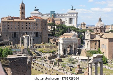 The Roman Forums, It Is Still Possible Today To Walk Through The Streets Of The Ancient Roman Forums.