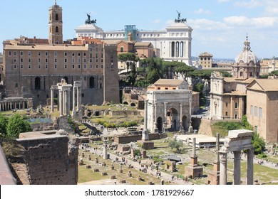 The Roman Forums, It Is Still Possible Today To Walk Through The Streets Of The Ancient Roman Forums.