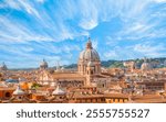 Roman house and Basilica dei Santi Ambrogio e Carlo al Corso  Rome, italy