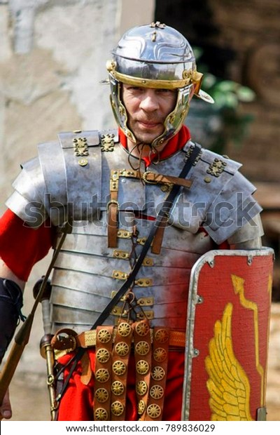 Roman Legionary Soldier Roman Army Reenactment Stock Photo (Edit Now ...