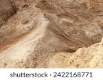 Roman ramp, Masada stronghold, Judea Desert, Israel 2022