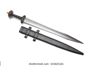 Roman Sword With Leather Sheath