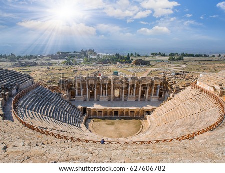 The Roman Theatre in ancient city Hierapolis, Denizli, Turkey