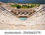 Roman Theatre at the Patara ancient city, the capital of Lycia. It is located on the coast near the Gelemis village in Antalya Province, Turkey.