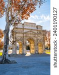 Roman triumphal arch, historical memorial building in Orange city, in the Vaucluse department in the Provence-Alpes-Côte d