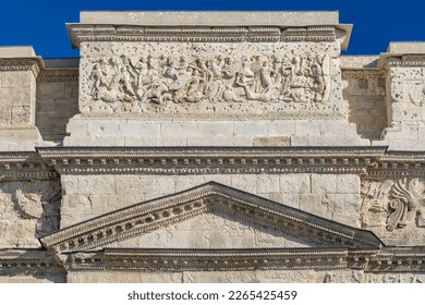 Roman triumphal arch, Orange, UNESCO world heritage, Provence, France - Shutterstock ID 2265425459