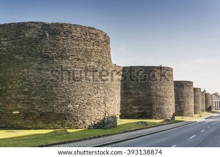 Roman wall bordering the city of Lugo