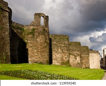 Roman Wall Of Lugo. World Heritage Site