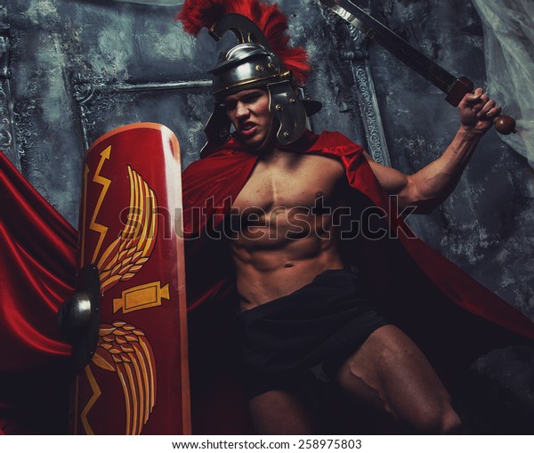 Roman Warrior Muscular Body Fights Stock Photo 258975803 | Shutterstock