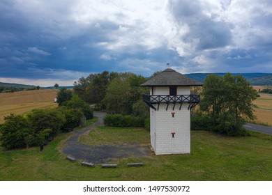 A Roman Watchtower On The Limes At Idstein / Germany