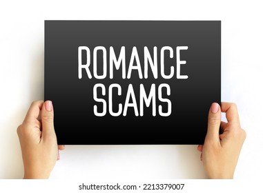 Romance Scam Text Quote On Card, Concept Background