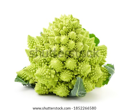 Romanesco cabbage on a white background. Isolated