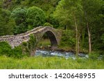 The romanesque bridge of Margineda in Andorra