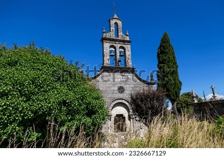 Romanesque church of Santa Maria de Camporramiro (12th century). Ribeira Sacra, Lugo, Spain.