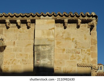 Romanesque Church Of Santo Tomé. View Of The Lateral Wall And Cornice. Historic City Of Zamora. Spain.