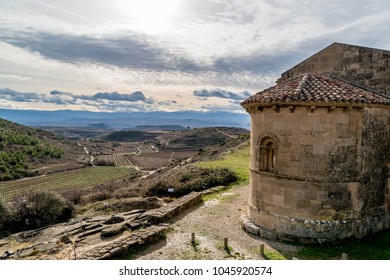 The Romanesque Hermitage Of Santa Maria De La Piscina (Spain) In The Rural Wine Region Of La Rioja Alavesa