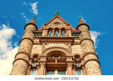 Romanesque Revival Architecture In Old Colonial Style Building