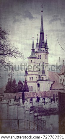 Romania, Brasov, Biserica Sfantul Nicolae Imagine de stoc © 