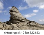 Romania Bucegi Bucegi Sphinx on a cloudy summer day