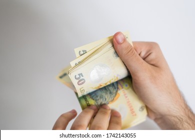 Romania Currency Lei Bani Bancnote România Dă Bani Multi Bani