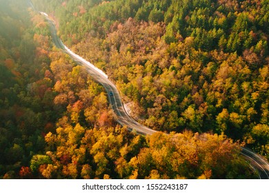 Romania High Mountain Road Arial