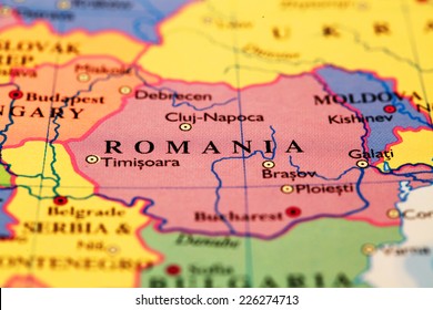 Romania On Atlas World Map Stock Photo 226274713 Shutterstock Romania On Atlas World Map 260nw 226274713