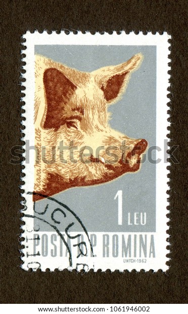 Romania Stamp Circa 1962 Stamp Printed Stock Photo (Edit Now) 1061946002