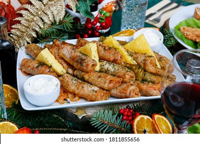 Romanian Traditional Christmas Food Table 