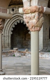 Romanic Cloister, Royal Monastery Of San Juan De La Peña, Botaya, Huesca, Aragon, Spain