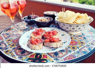 Romantic Aperitif For Two People At Home