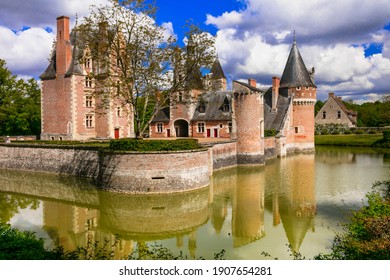 Romantic Beautiful Castles Of Loire Valley - Chateau Du Moulin. France