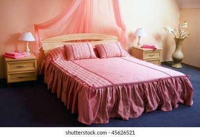 Romantic Bedroom In Hotel