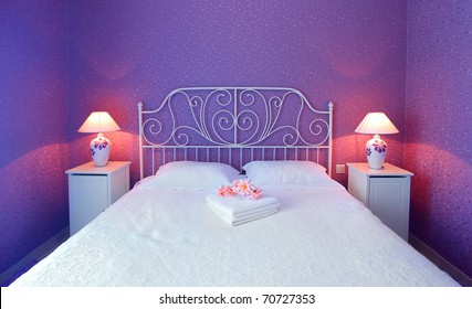 Pink Bedroom Wall Stock Photos Images Photography