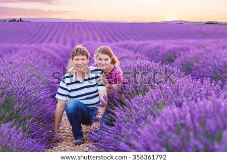 Similar – In the lavender field