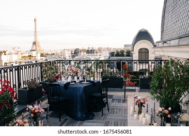 Romantic decor with Eiffel Tower view