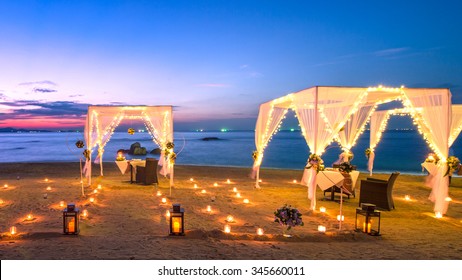 Romantic Dinner On The Beach.