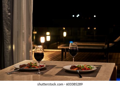 Romantic Dinner Setting.