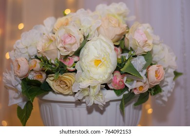 Romantic and gentle decoration for the wedding ceremony of the wedding.