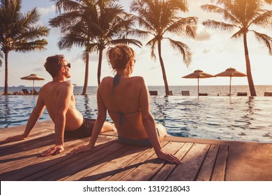 romantic getaway holidays for couple, beach honeymoon in luxury hotel