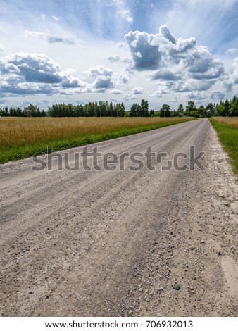 Similar – Image, Stock Photo Country under Sky Clouds