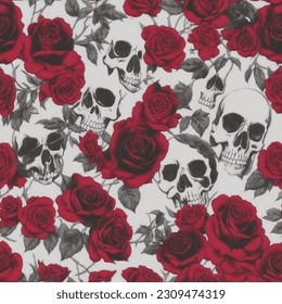 Romantic Horror Seamless Patterns Designs - Powered by Shutterstock