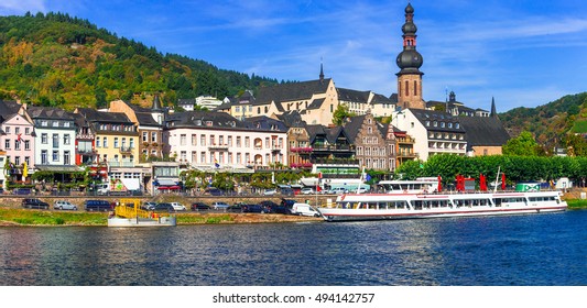 Romantic Rhine River Cruise - Medieval Town Cochem. Germany