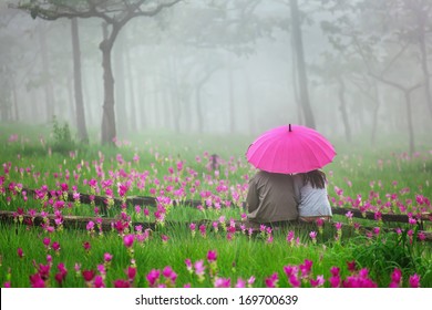 Romantic Scene Of Love Couples