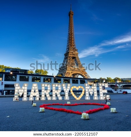 Similar – Image, Stock Photo Eiffel Tower in front of a Parisian cityscape