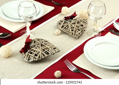 Romantic Table Setting, Close Up