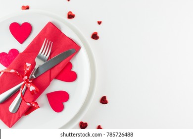 Valentines Day Set Silverware Stock Photo (Edit Now) 165358094