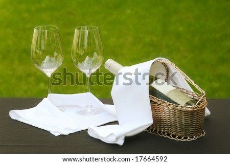 Romantic table setting outside