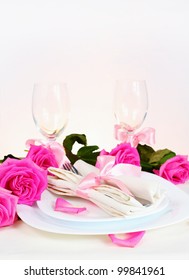 Romantic Valentine Dinner For Two Lovers Vertical